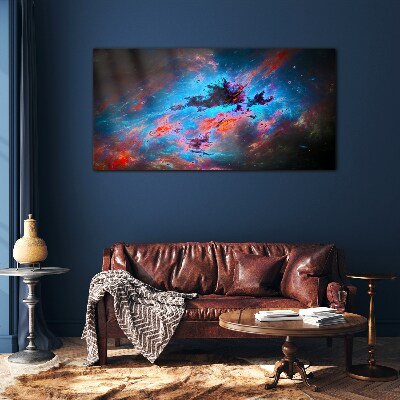Bild auf glas drucken Kosmischer Tanz der Farben