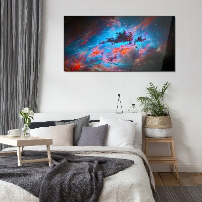 Bild auf glas drucken Kosmischer Tanz der Farben