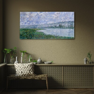 Glasbild Die Seine bei Vétheuil Monet