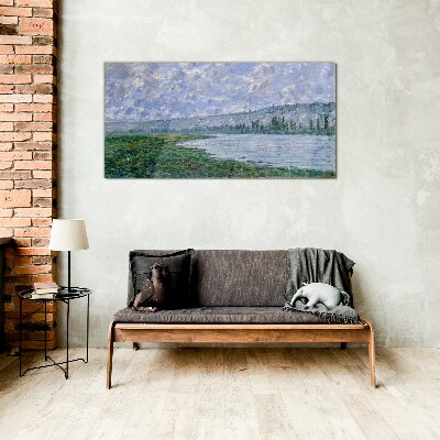 Glasbild Die Seine bei Vétheuil Monet