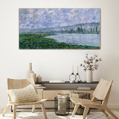 Glasbild Die Seine bei Vétheuil Monet