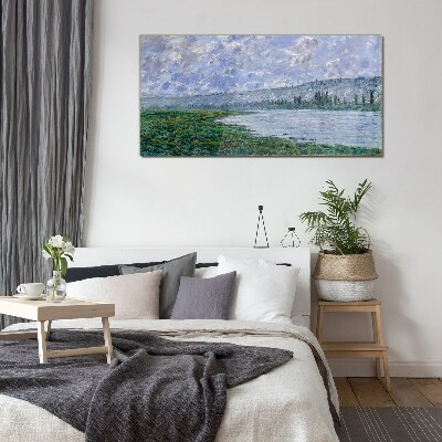 Glasbild Die Seine bei Vétheuil Monet