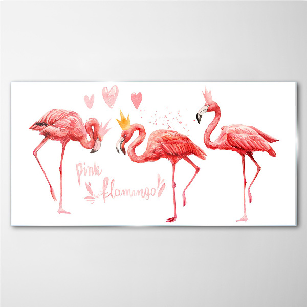 Bild auf glas Tiervogel Flamingo