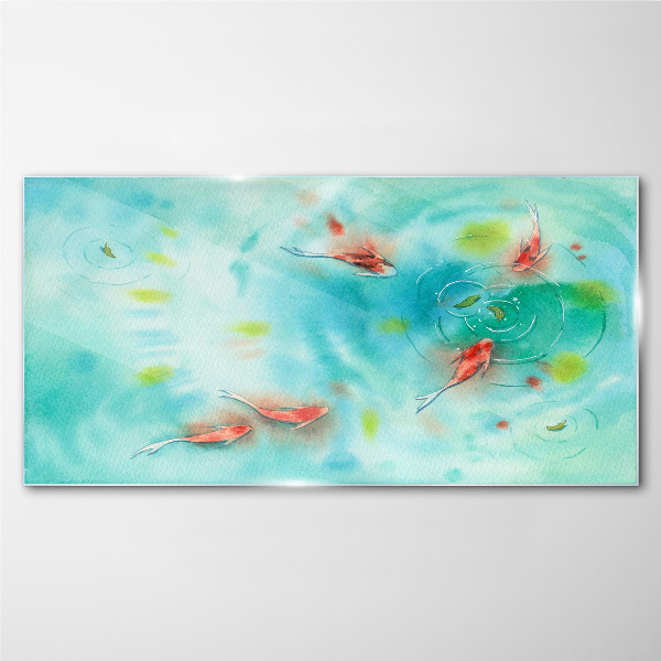 Glasbild Ruhiges Wasser mit Fischen