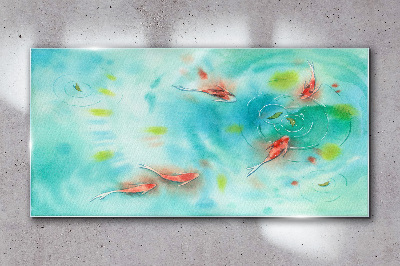 Glasbild Ruhiges Wasser mit Fischen