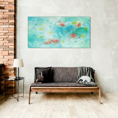Glasbild Ruhiges Wasser mit Fischen