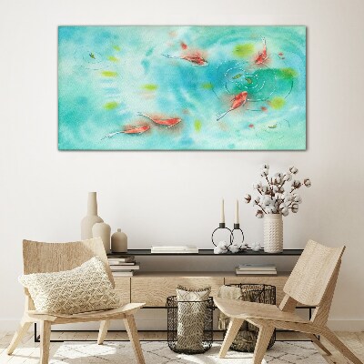 Glasbild Ruhiges Wasser mit Fischen