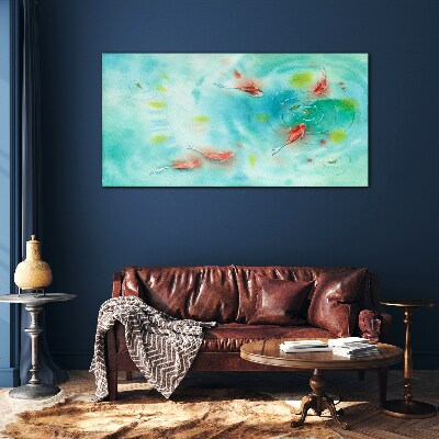 Glasbild Ruhiges Wasser mit Fischen