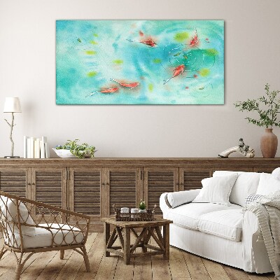 Glasbild Ruhiges Wasser mit Fischen