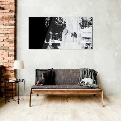 Foto glasbild Schwarz-Weiß-Kontrast