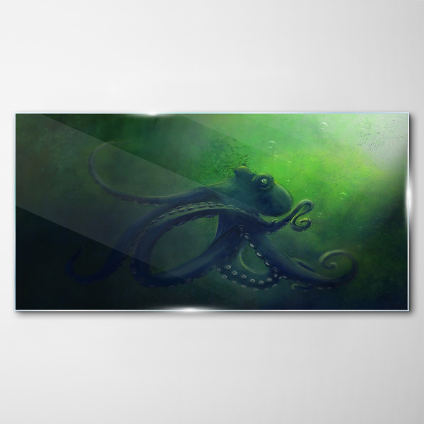Glasbild Die geheimnisvolle Welt des Oktopus