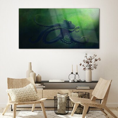 Glasbild Die geheimnisvolle Welt des Oktopus