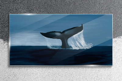 Bild aus glas Eine Walwelle in den Tiefen des Ozeans