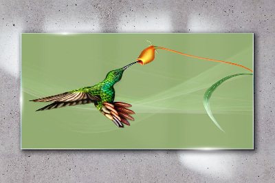 Glasbild abstrakter Tiervogel