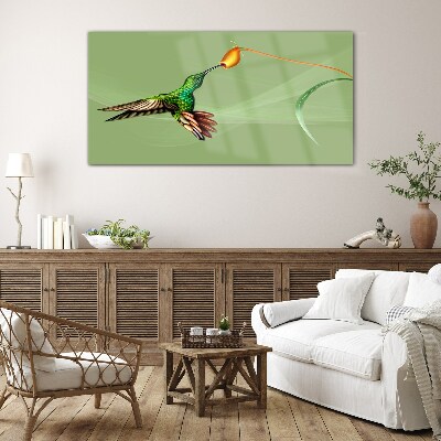 Glasbild abstrakter Tiervogel