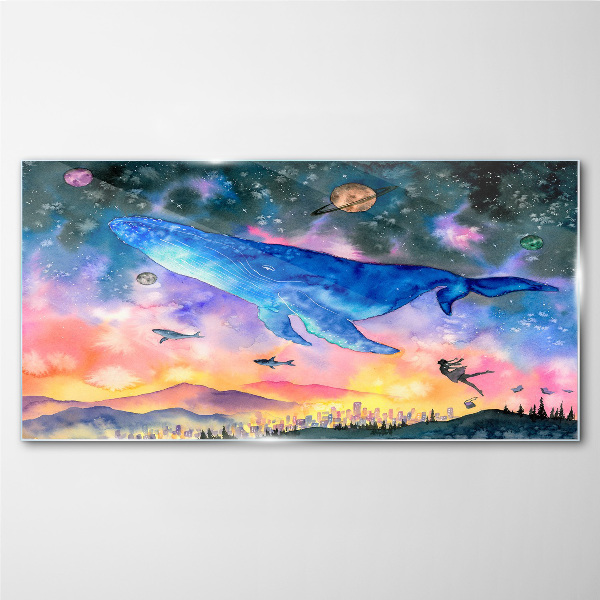 Foto glasbild Die Weltraumreise des Wals