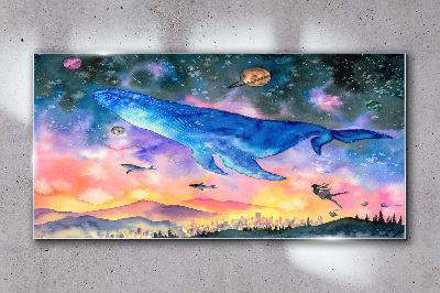 Foto glasbild Die Weltraumreise des Wals