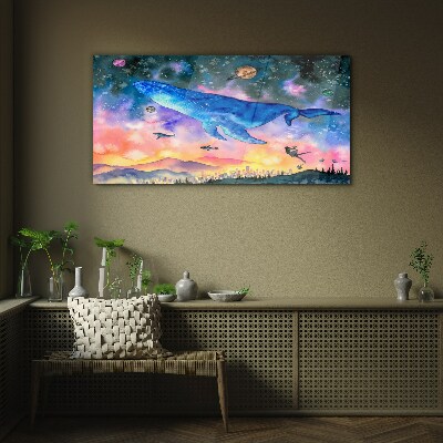 Foto glasbild Die Weltraumreise des Wals