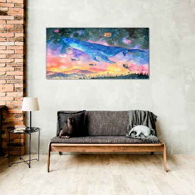 Foto glasbild Die Weltraumreise des Wals