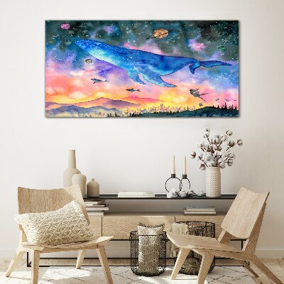 Foto glasbild Die Weltraumreise des Wals