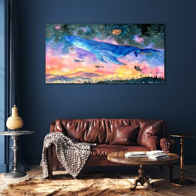 Foto glasbild Die Weltraumreise des Wals