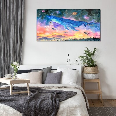 Foto glasbild Die Weltraumreise des Wals