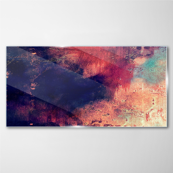 Glasbild Abstrakte Farblandschaft