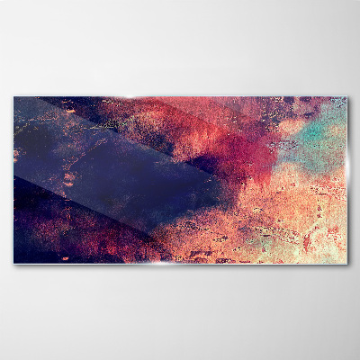 Glasbild Abstrakte Farblandschaft