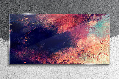 Glasbild Abstrakte Farblandschaft