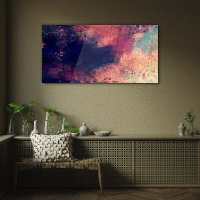 Glasbild Abstrakte Farblandschaft
