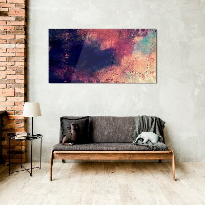 Glasbild Abstrakte Farblandschaft