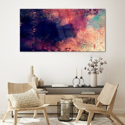 Glasbild Abstrakte Farblandschaft