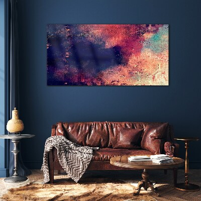 Glasbild Abstrakte Farblandschaft
