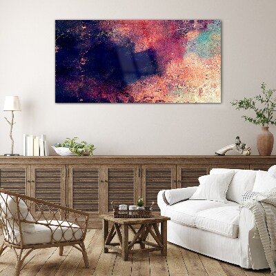 Glasbild Abstrakte Farblandschaft