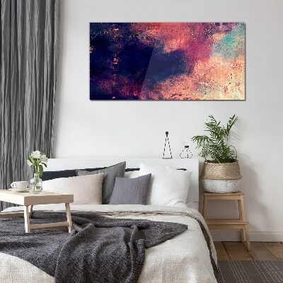 Glasbild Abstrakte Farblandschaft