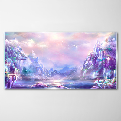 Glasbild Zauberhafte Berglandschaft