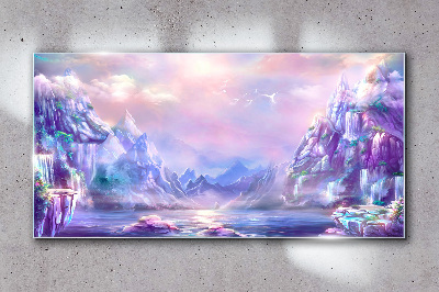 Glasbild Zauberhafte Berglandschaft