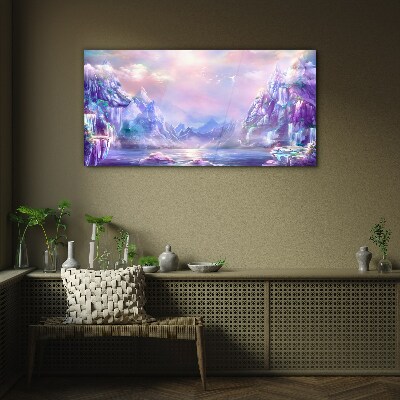 Glasbild Zauberhafte Berglandschaft
