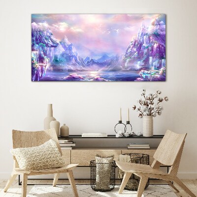 Glasbild Zauberhafte Berglandschaft