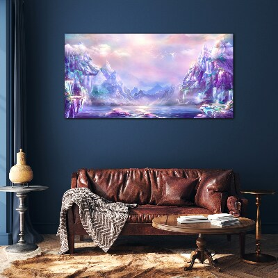 Glasbild Zauberhafte Berglandschaft