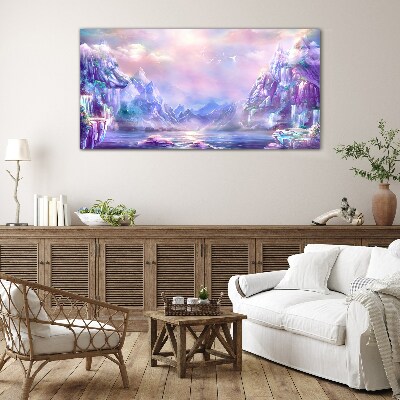 Glasbild Zauberhafte Berglandschaft
