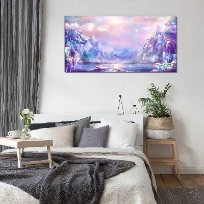 Glasbild Zauberhafte Berglandschaft