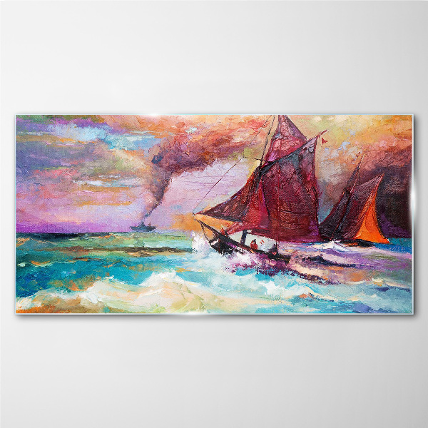 Glasbild Meeresabenteuer in Farben
