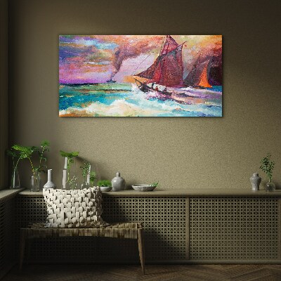 Glasbild Meeresabenteuer in Farben