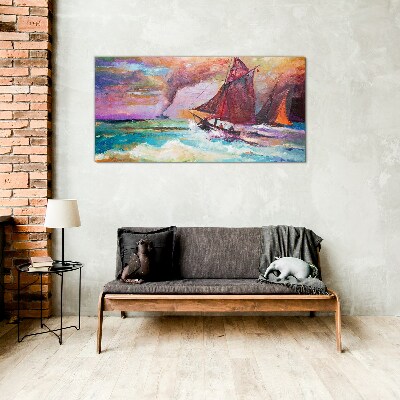 Glasbild Meeresabenteuer in Farben