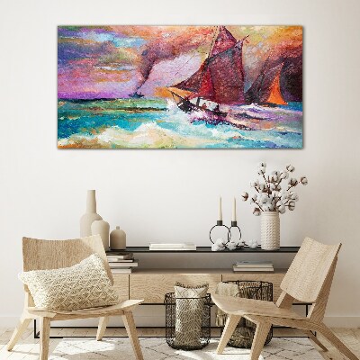Glasbild Meeresabenteuer in Farben