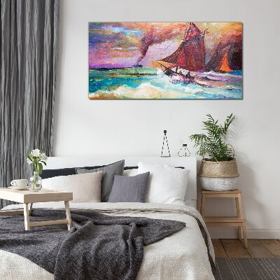 Glasbild Meeresabenteuer in Farben