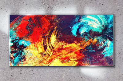 Glas bild Ausdrucksstarker Tanz der Farben