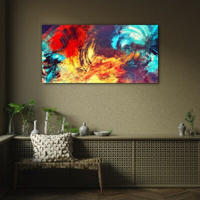 Glas bild Ausdrucksstarker Tanz der Farben