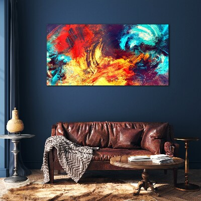 Glas bild Ausdrucksstarker Tanz der Farben